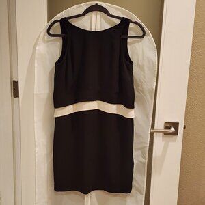 Excellent!!| US SZ 0| Banana Republic: Black&White Sleeveless Pleated A-line Dre